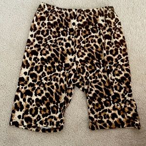 leopard biker shorts